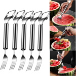 Woyuosn 2-in-1 Stainless Steel Watermelon Fork Slicer - Image 7