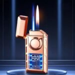 Multi-Functional Dual Flame Lighter with Colored Lights - Image 5